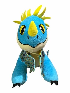 DreamWorks Dragons Stormfly Build A Bear Plush 12”Retired Blue Yellow
